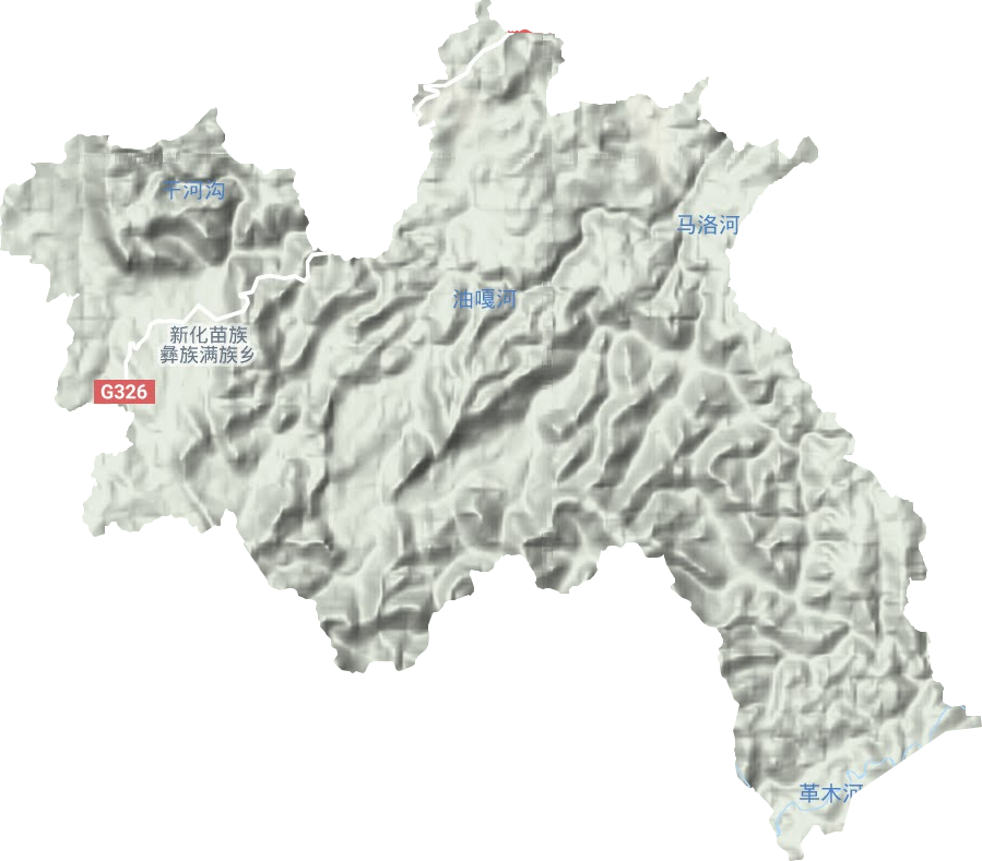 新化苗族彝族滿族鄉(xiāng)地形圖