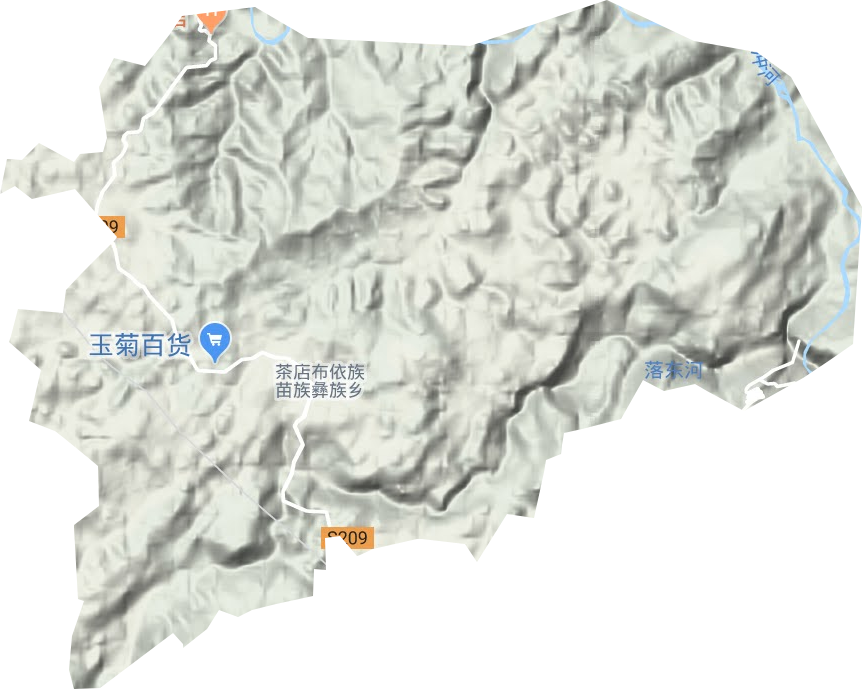 茶店鄉地形圖