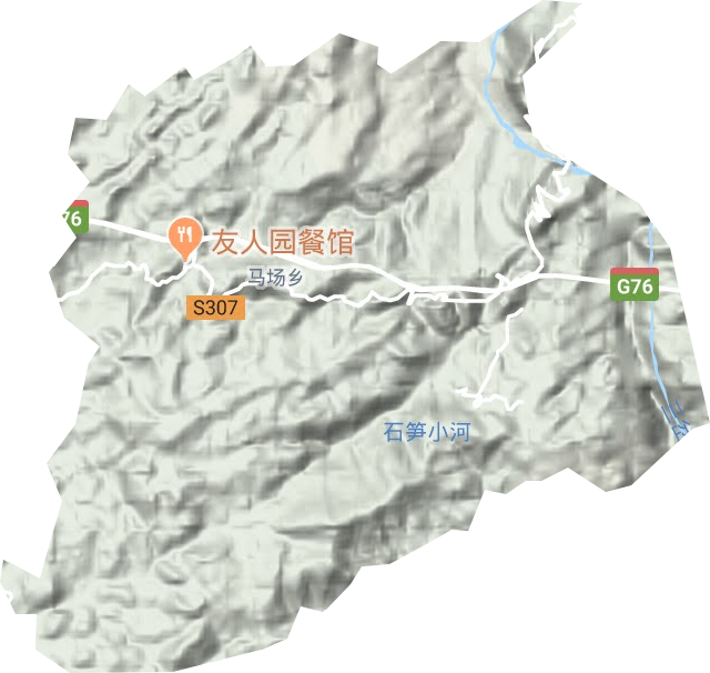 馬場鄉地形圖