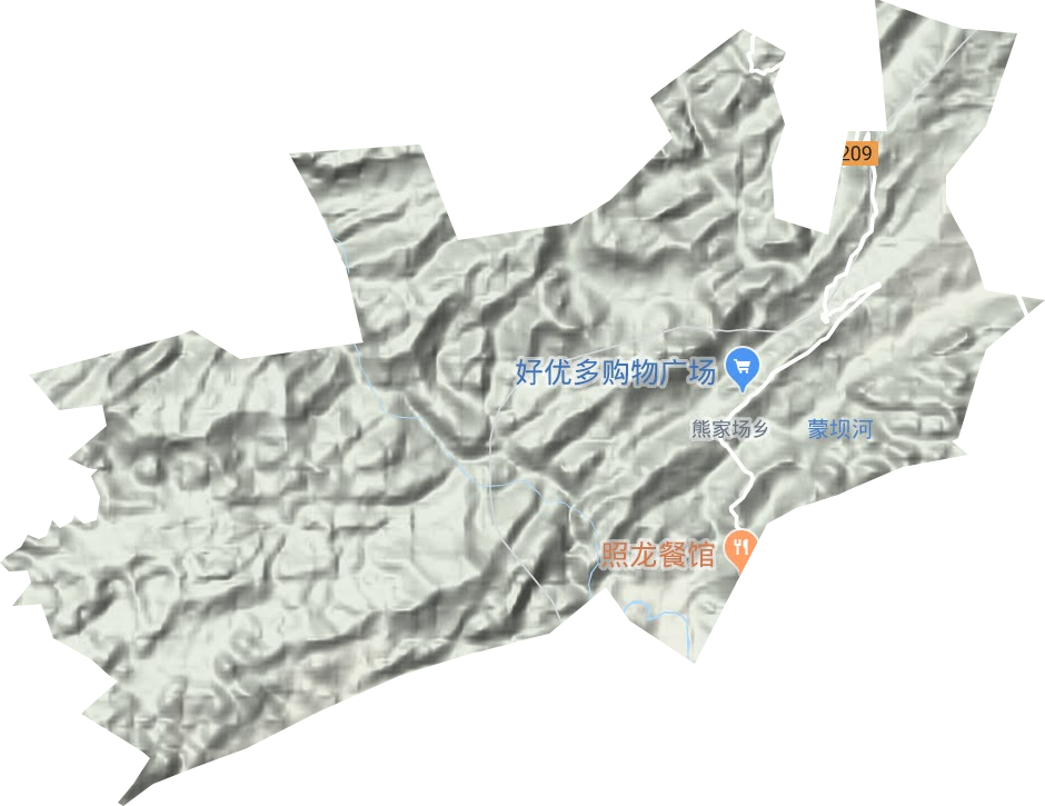 熊家場鄉地形圖