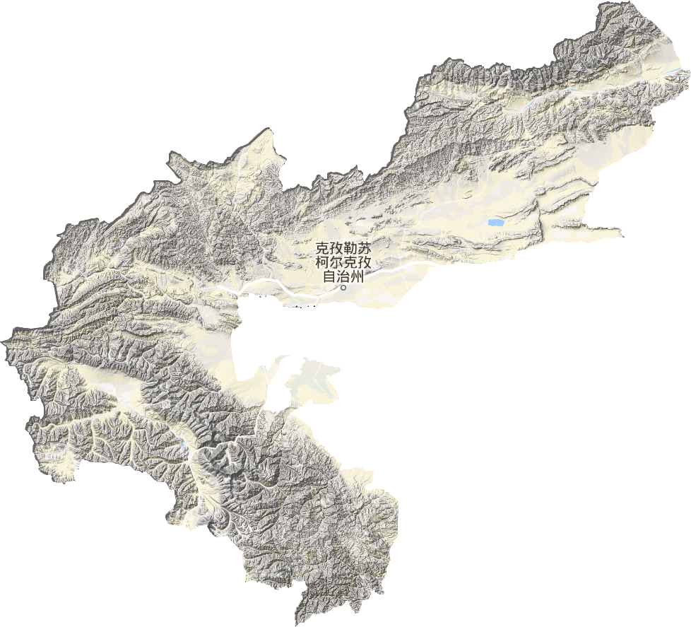 克孜勒蘇柯爾克孜自治州地形圖