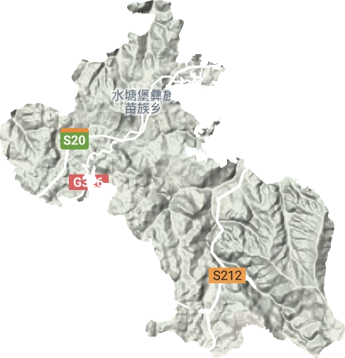 水塘堡鄉(xiāng)地形圖