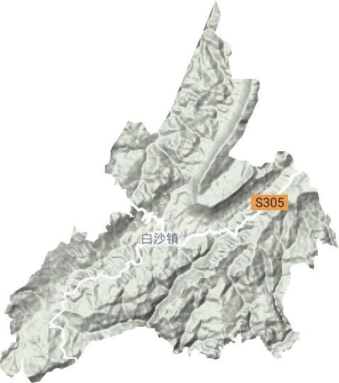 白沙鎮地形圖