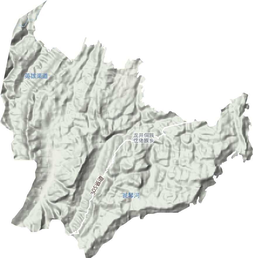 龍井鄉(xiāng)地形圖