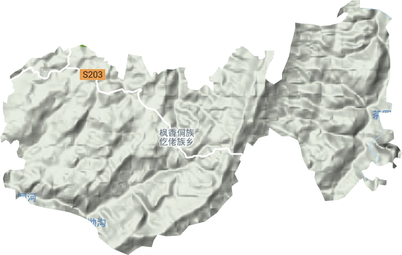 楓香鄉(xiāng)地形圖