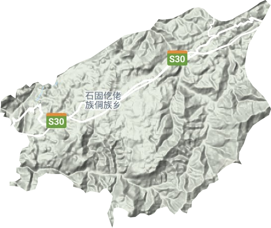 石固鄉地形圖