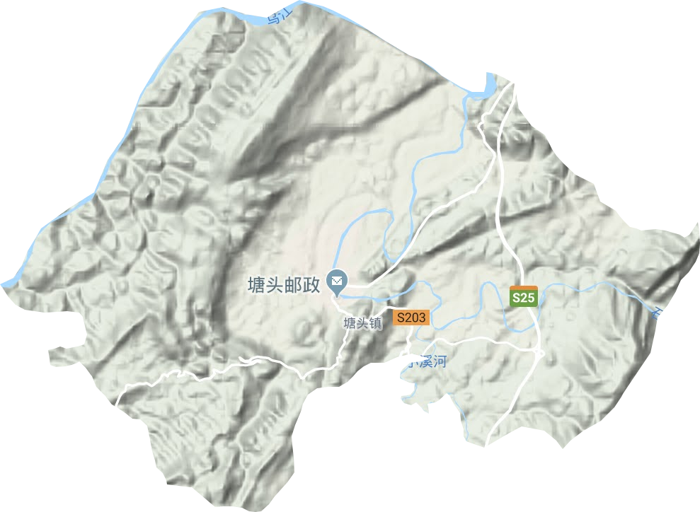 塘頭鎮地形圖