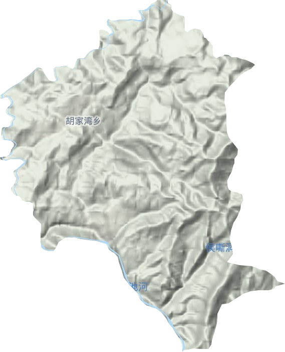 胡家灣鄉地形圖