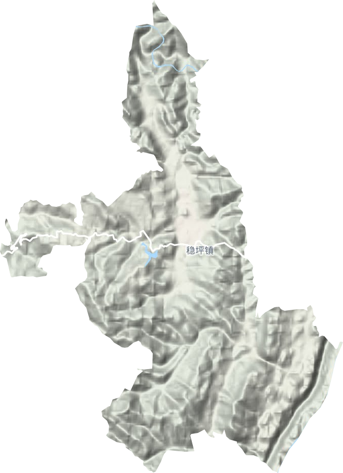 穩(wěn)坪鎮(zhèn)地形圖