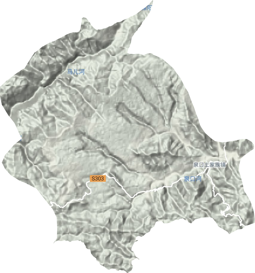 泉口鎮地形圖