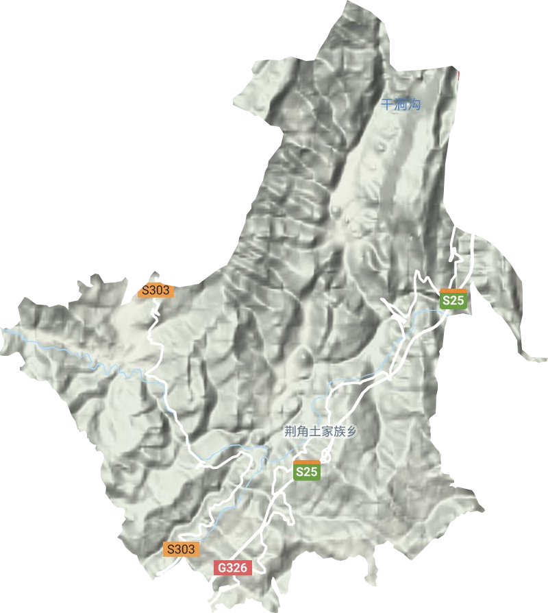 荊角鄉地形圖