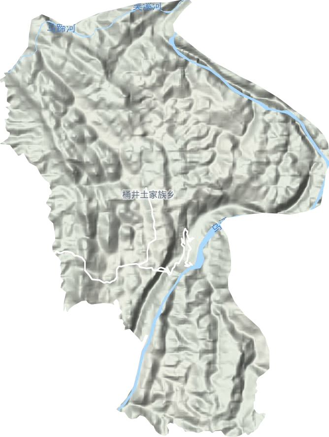 桶井鄉(xiāng)地形圖