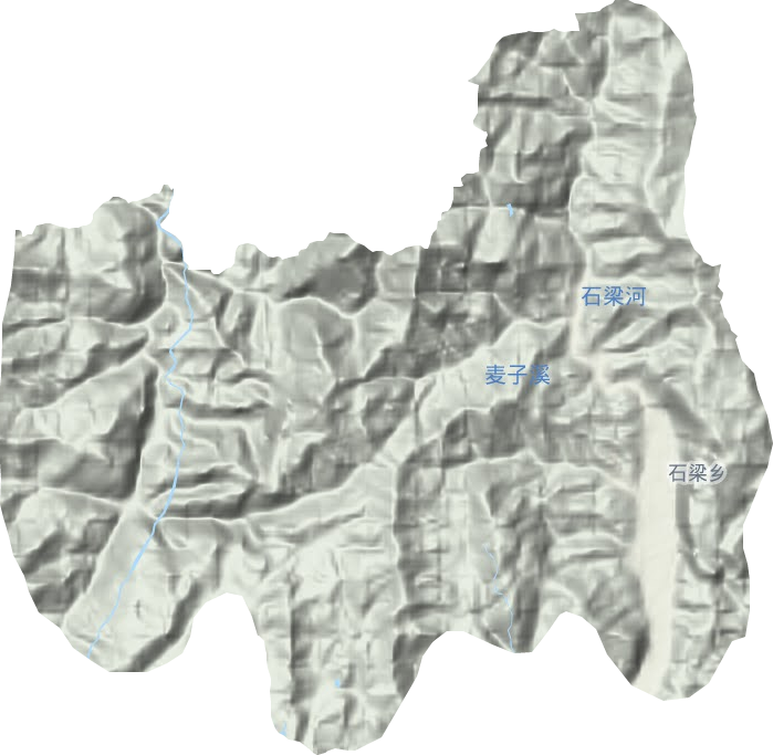 石梁鄉地形圖