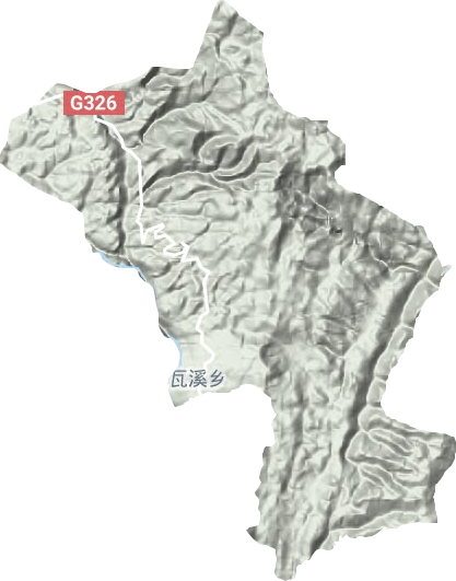 瓦溪鄉地形圖