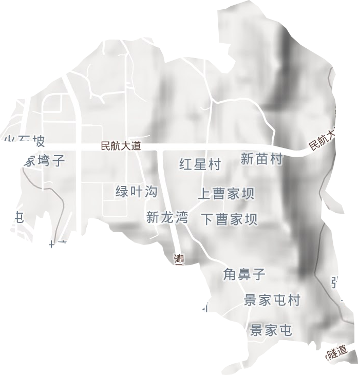 興泰街道地形圖