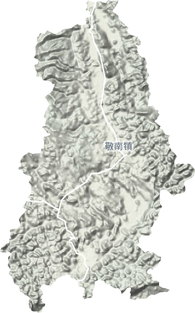 敬南鎮(zhèn)地形圖