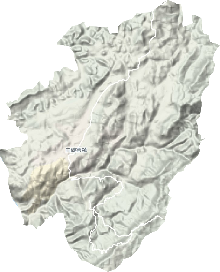 白碗窯鎮(zhèn)地形圖