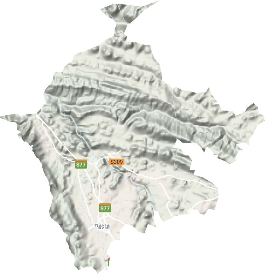 馬嶺鎮地形圖