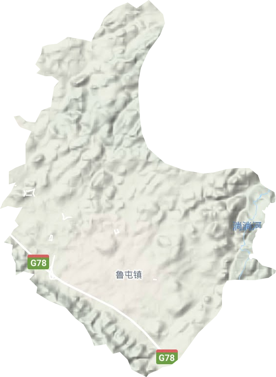 魯屯鎮(zhèn)地形圖