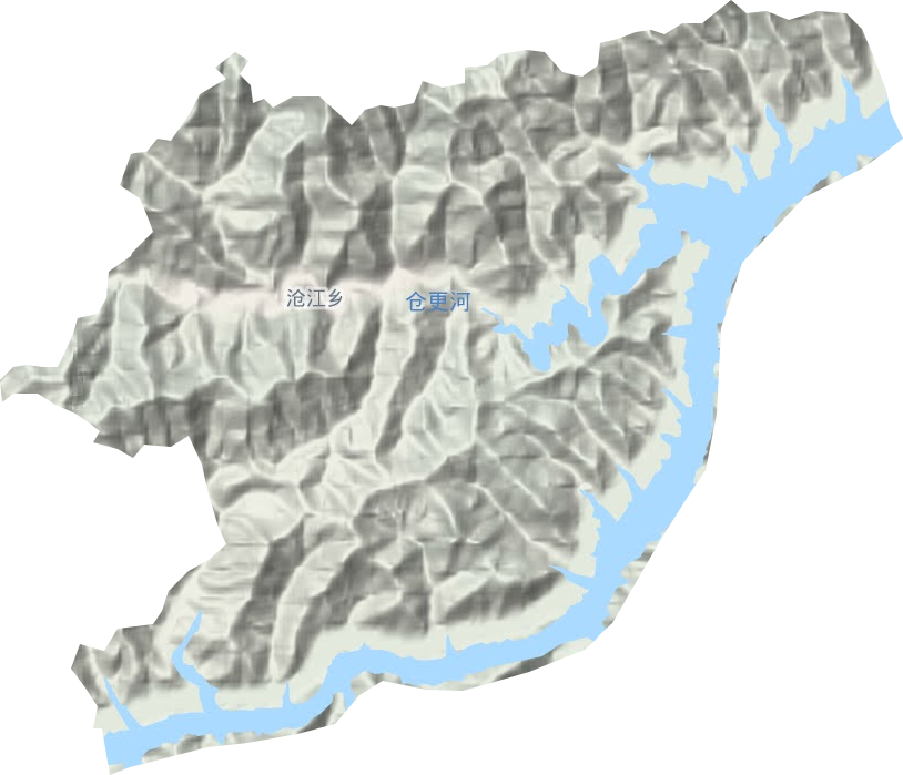 滄江鄉地形圖