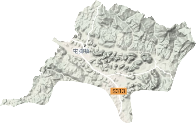 屯腳鎮地形圖