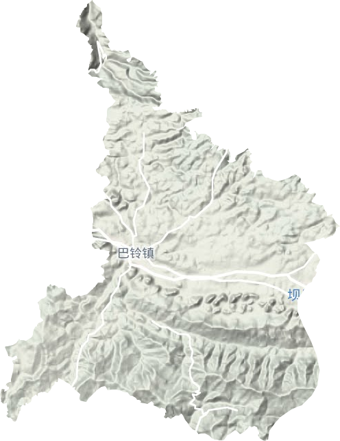 巴鈴鎮地形圖