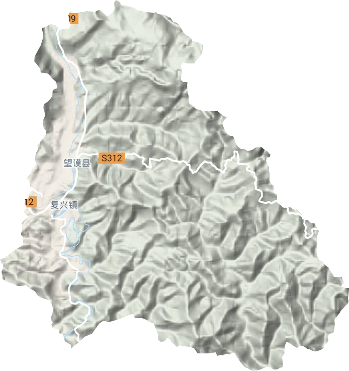 王母街道地形圖