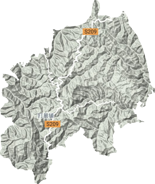 打易鎮(zhèn)地形圖