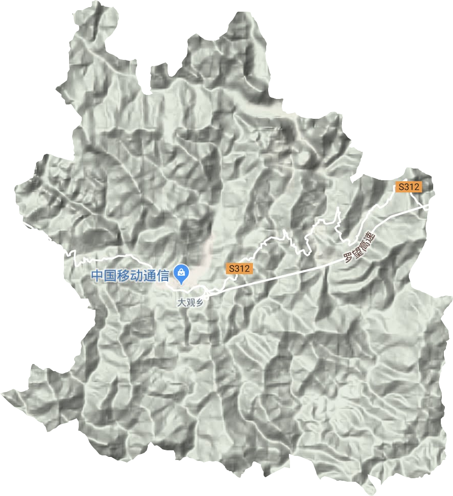 大觀鎮地形圖