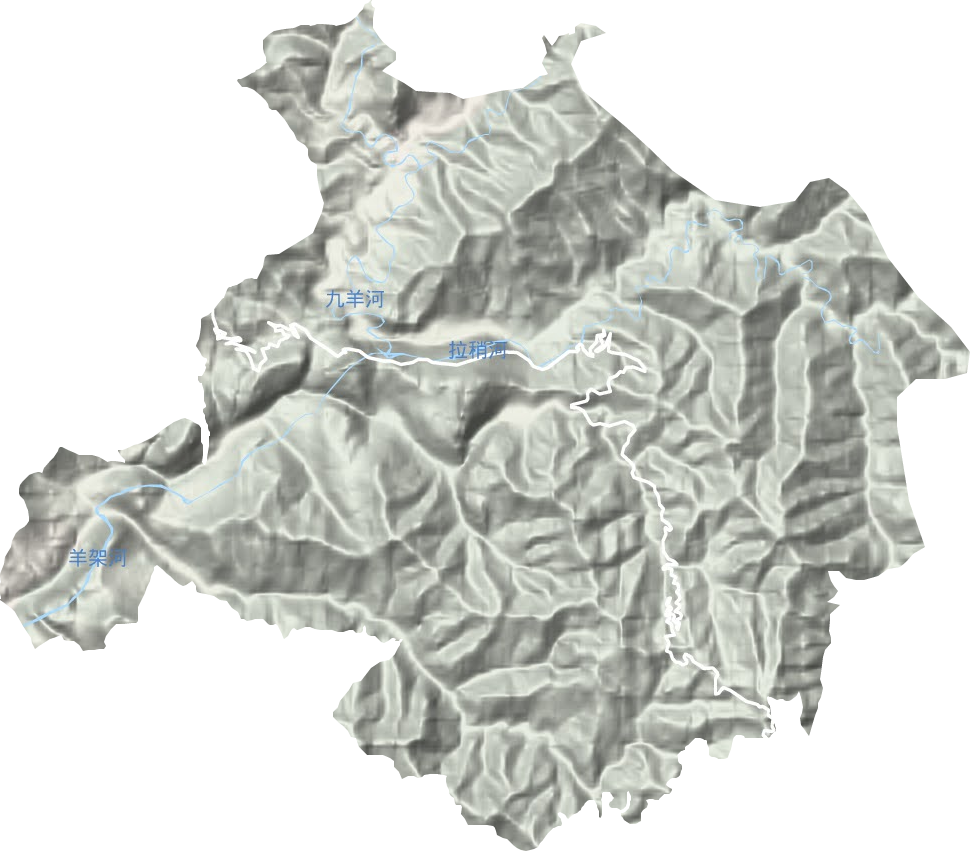 坎邊鄉地形圖