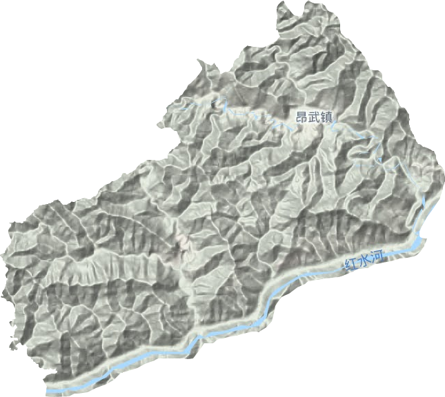 昂武鄉(xiāng)地形圖