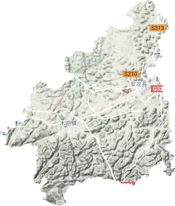 木咱鎮(zhèn)地形圖