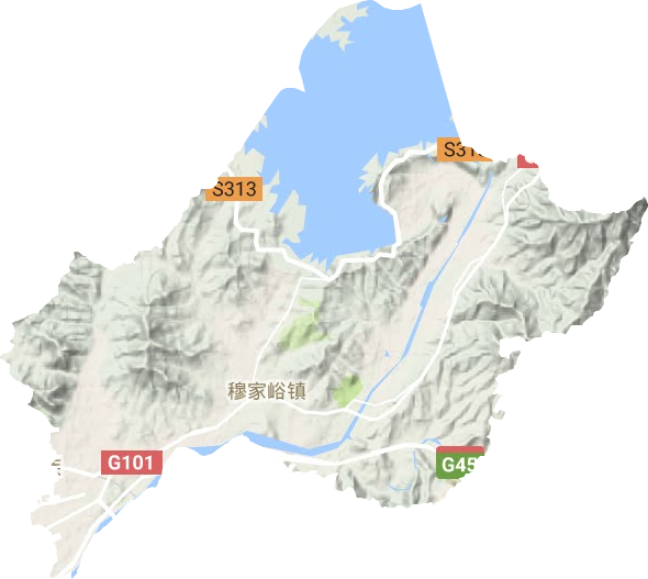 穆家峪鎮(zhèn)地形圖