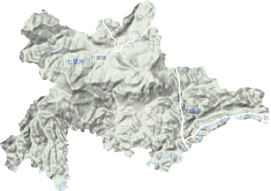 萬潮鎮地形圖