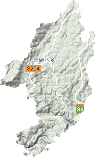 一碗水鄉地形圖