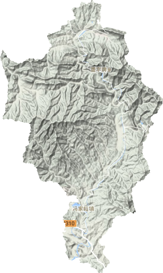 馮家峪鎮地形圖