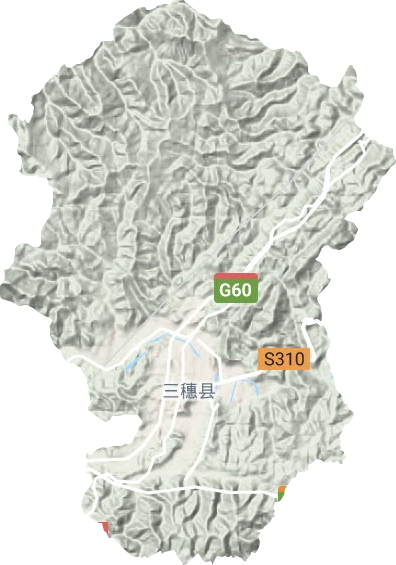 八弓鎮地形圖