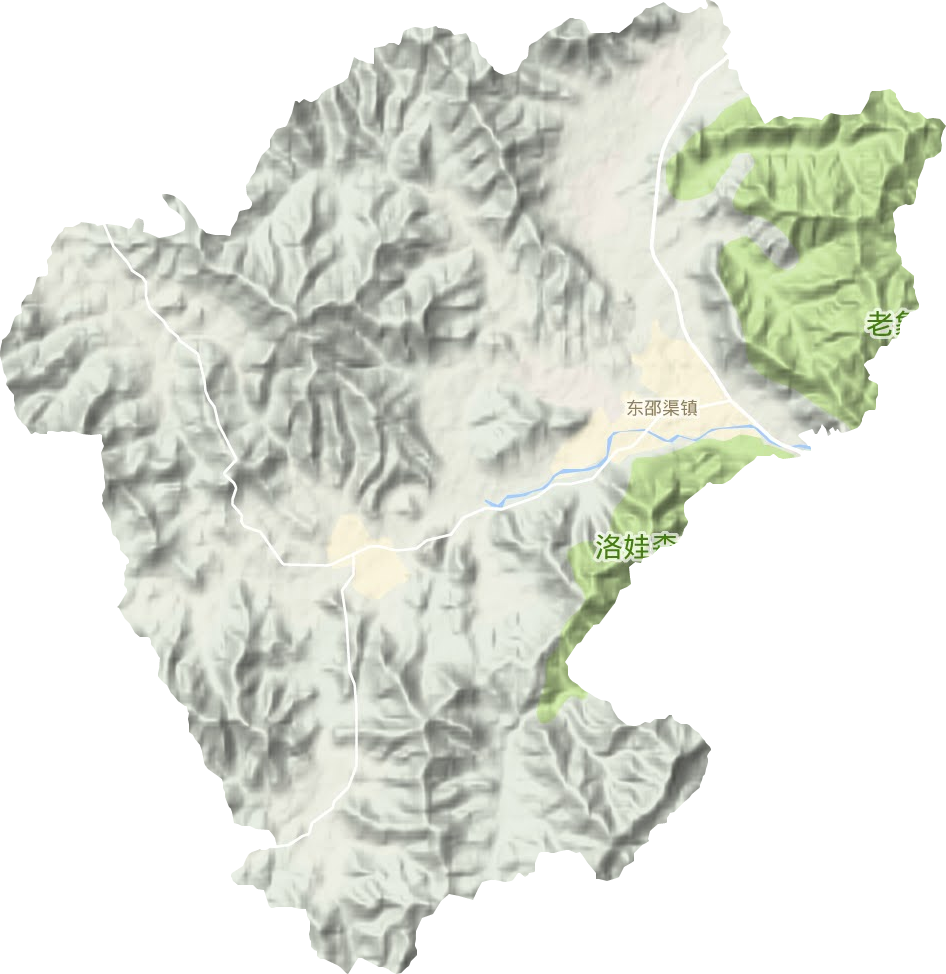 東邵渠鎮地形圖