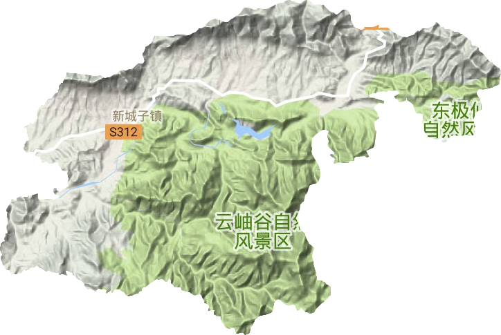 新城子鎮(zhèn)地形圖