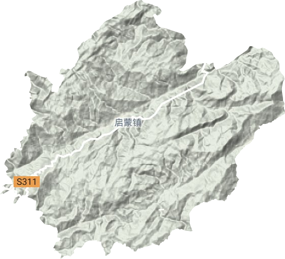 啟蒙鎮(zhèn)地形圖