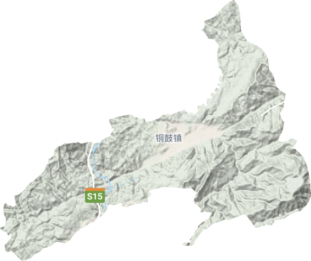 銅鼓鎮(zhèn)地形圖