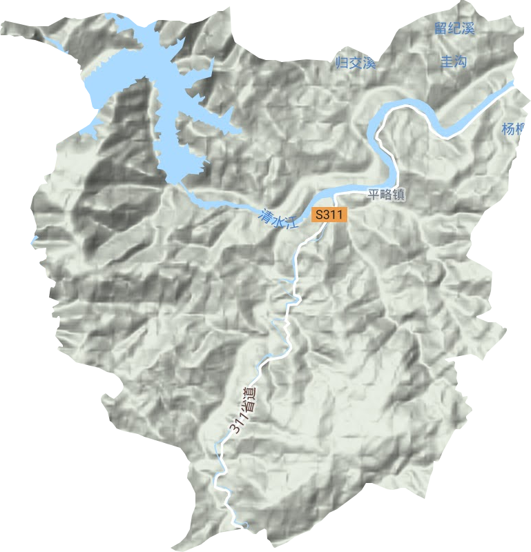 平略鎮地形圖