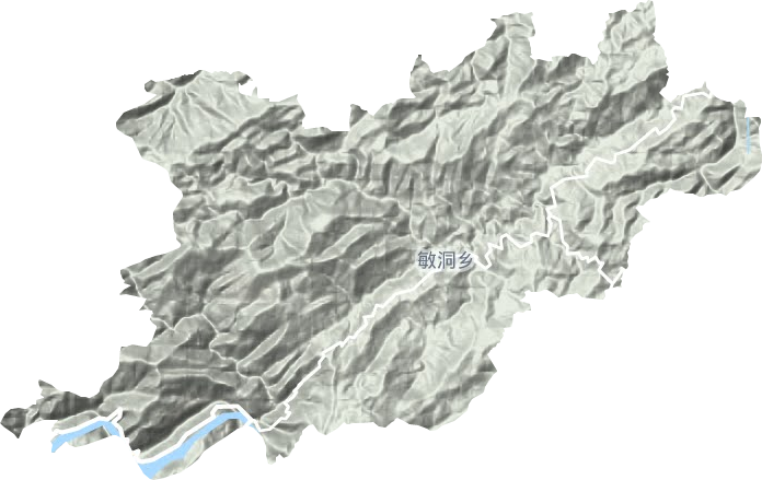 敏洞鄉地形圖