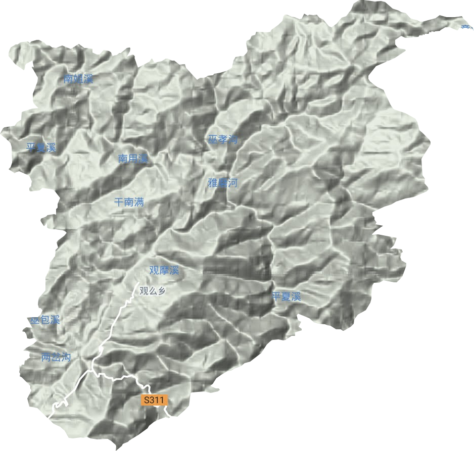 觀么鄉地形圖