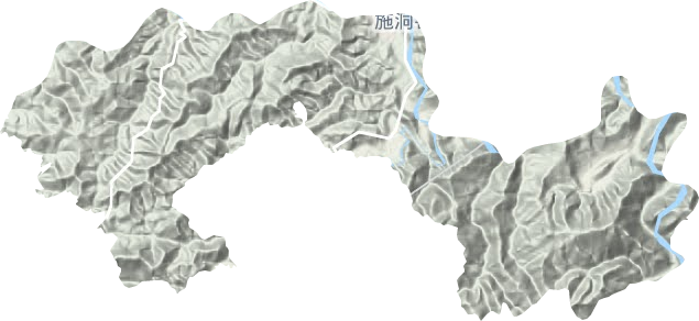 施洞鎮地形圖