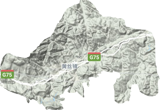 黃絲鎮地形圖