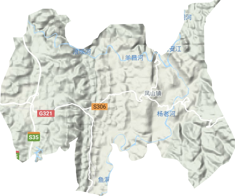 鳳山鎮地形圖