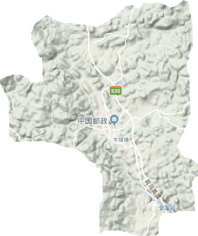 牛場鎮地形圖