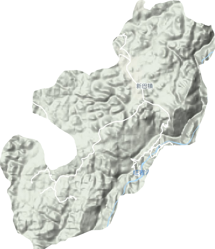 新巴鎮(zhèn)地形圖