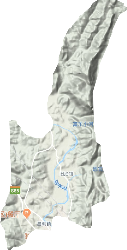舊治鎮(zhèn)地形圖